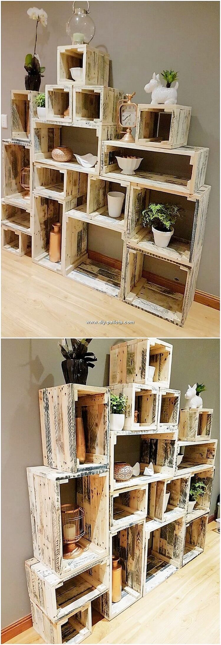 Pallet Shelving Unit DIY Pallet Creations