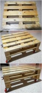 Glass Top Pallet Table
