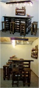 Pallet Bar and Stools