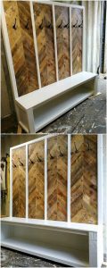 Pallet Coat Rack with Shoe Rack