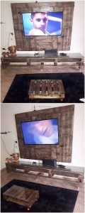 Pallet Media Table and Coffee Table