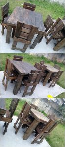 Pallet Table and Chairs
