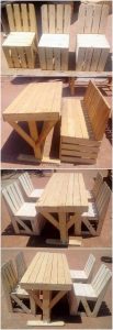 Pallet Chairs and Table