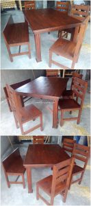 Pallet Dining Table and Chairs