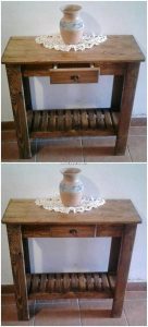 Pallet Table with Drawer