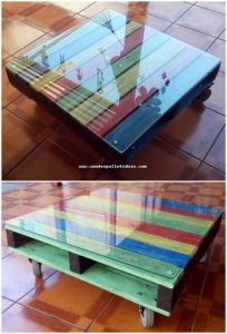 Glass Top Pallet Table