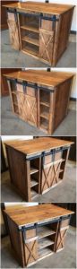 Pallet Cabinet with Sliding Doors