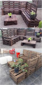 Pallet Outdoor Couch and Table