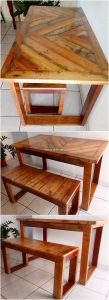 Pallet Table and Bench