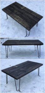 Pallet Table with Hairpin Legs
