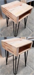 Pallet Table with Metal Legs