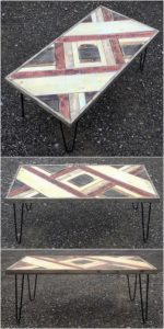 Wood Pallet Table with Hairpin Legs