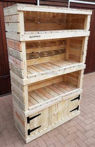 Wooden Pallet Shelving Cabinet
