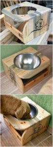 Pallet Dog Food Bowl