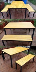 Pallet Table and Benches