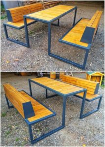 Wood Pallet Benches and Table