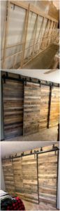 DIY Pallet Sliding Doors