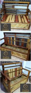 Pallet Bench with Storage