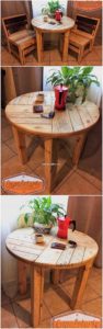 Pallet Chairs and Round Top Table