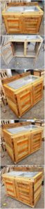 Pallet Sink with Cabinet