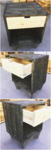 Wood Pallet Side Table with Drawer