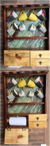 Pallet Cup Holder with Drawers