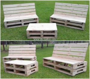 Pallet Garden Benches and Table