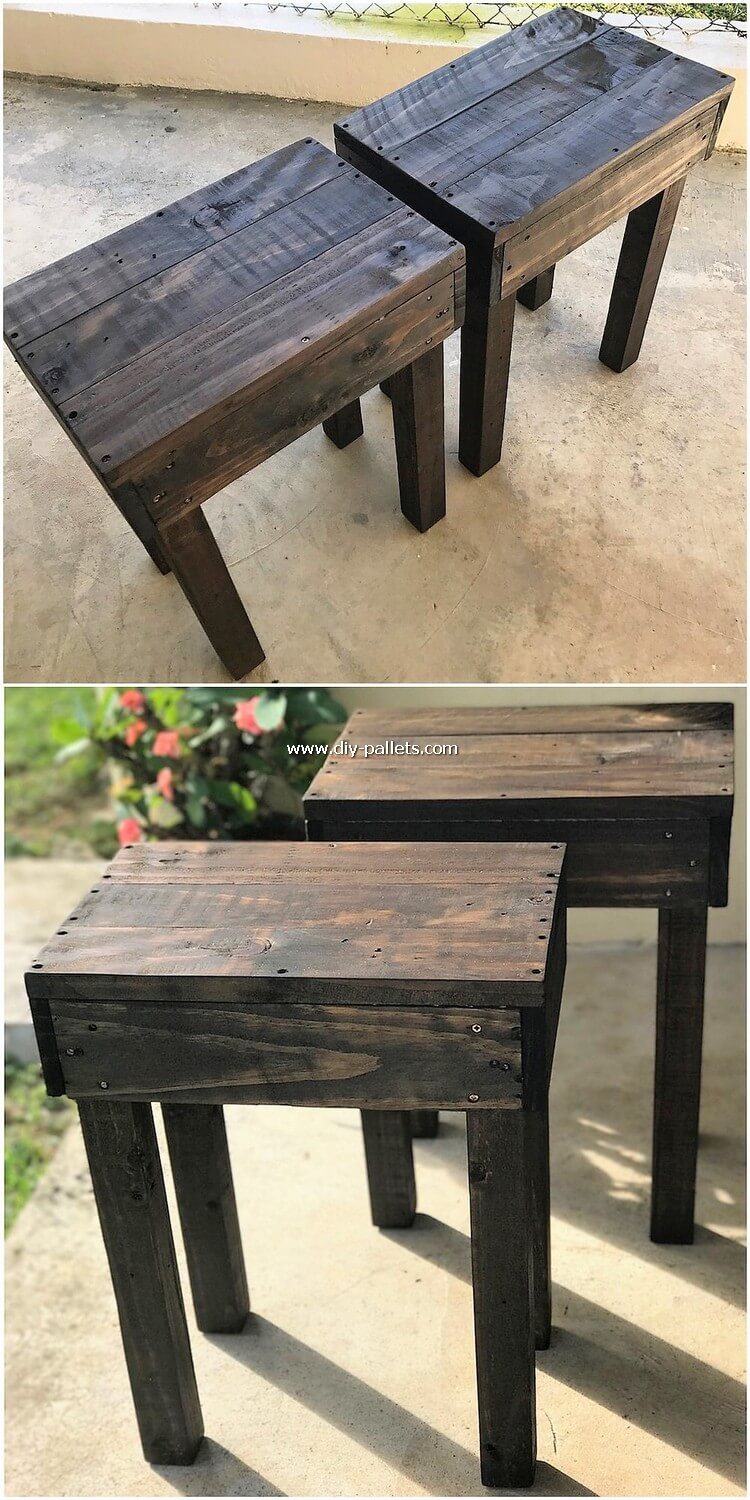 Wood Pallet Side Tables DIY Pallet Creations