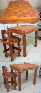 Pallet Chair and Table