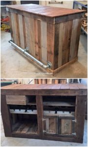 Pallet Counter Table with Drawer