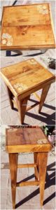 Wood Pallet Side Table