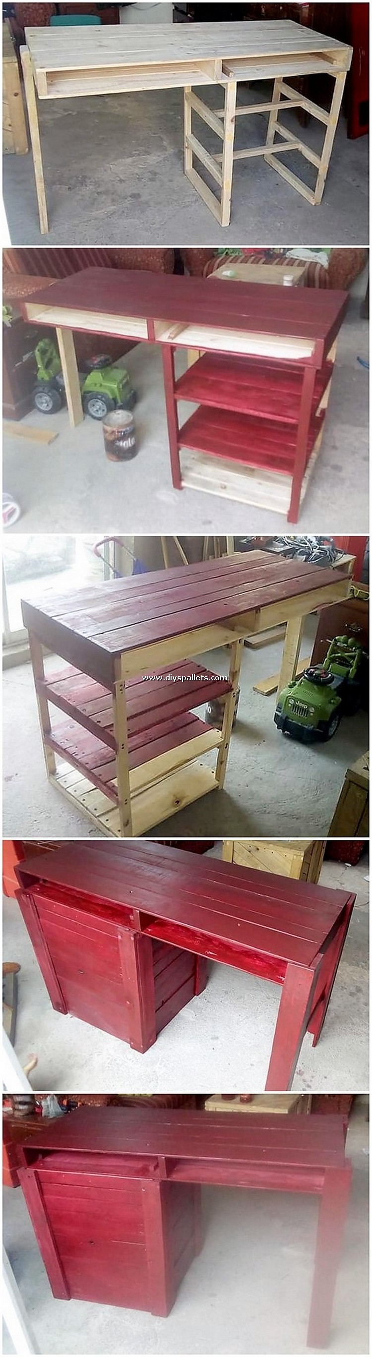 DIY Pallet Desk Table