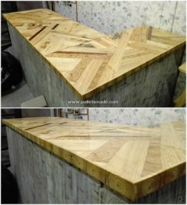 Wooden Pallet Counter Table