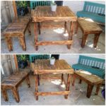 Pallet Table and Benches