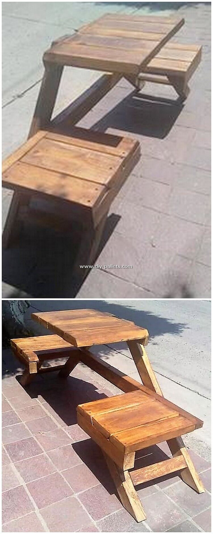 Pallet Table with Stools