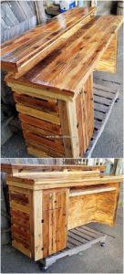 Pallet Wood Counter Table